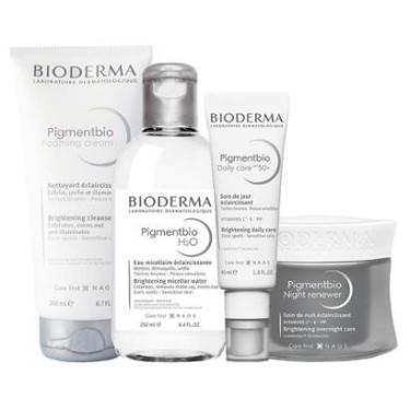 Imagem de Kit Bioderma Pigmentbio - Sabonete Esfoliante e Água Micelar e Gel Creme Daily Care FPS 50+ e Creme-Unissex