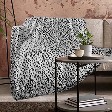 Imagem de Manta preta de guepardo macia e quente cobertor de leopardo duplo de flanela cobertores aconchegantes para cama sofá sofá cobertores macios com estampa de leopardo e mantas presentes para mulheres adultos casais cachorro animal de estimação todas as estações 152 x 203 cm