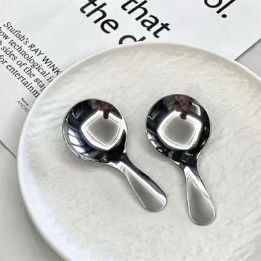 Imagem de Mini colher de aço inoxidável com alça curta para sorvete