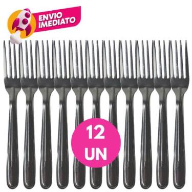 Imagem de Kit Garfo De Sobremesa Aço Inoxidável Jogo Conjunto Talher Resistente 