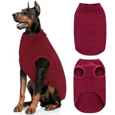 Imagem de AOFITEE Suéter de lã para cachorro, suéter grande sem mangas para meninos e meninas, moletom de cachorro quente para outono e inverno, pijamas térmicos Oli Pet para ambientes internos e externos