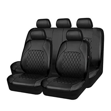 Imagem de 9 Peças Capa de Assento Carro Couro PU Protetor Universal Conjunto Completo Acessórios Interior Automotivo para SUV Veículo