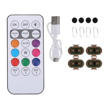 Imagem de Ysyqkn Conjunto de 4 Luzes Estroboscópicas de LED, Luzes de Advertência de LED para Veículos E Caminhões, Preto