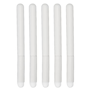 Imagem de Conjunto de 5 pincéis de maquiagem de cabeça redonda com estojo de viagem para batom, brilho labial roxo