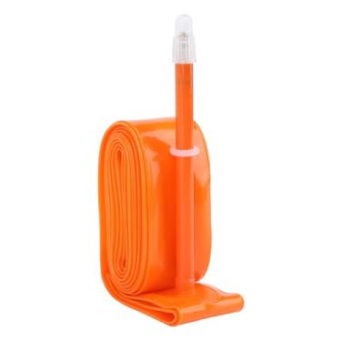 Imagem de Alomejor Tubo Interno de Ciclismo, Tubo Interno de Pneu de Ciclismo 700Cx23 a 32C Com Válvula FV para Substituição (Laranja)
