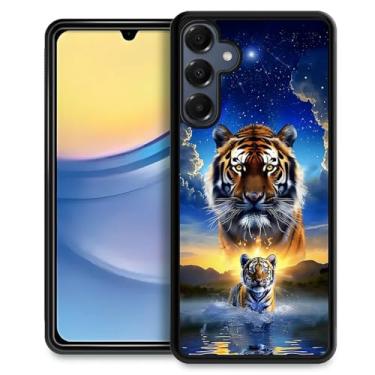Imagem de CARLOCA Capa compatível com Samsung Galaxy A16, para meninas, design gráfico moderno, à prova de choque, antiarranhões, capa de proteção contra quedas para Samsung Galaxy A16 Magestic Tiger