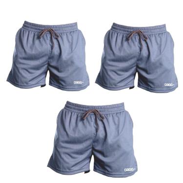 Imagem de Kit 3 Short Masculino Academia Esportivo 2 em 1 Short Segunda Pele Calção Corrida Fitness Treino-Masculino