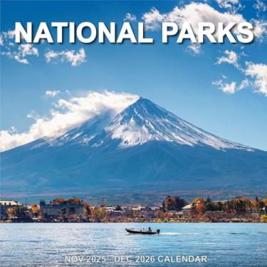 Imagem de Calendário 2026 - Calendário de parede de novembro de 2025 a dezembro de 2026, calendário com marcação de feriado, papel premium para organização, 30 cm x 30 cm, parques nacionais - C