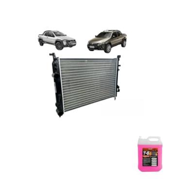 Imagem de Kit Radiador Palio 1.6/1.8 16V Fire + Aditivo Radiadornaq Rosa 5 Litros