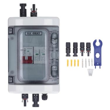 Imagem de BAFOVY Caixa Combinadora Fotovoltaica Com Proteção, Interruptor Fotovoltaico Solar Com Tolerância à água IP65, Disjuntor DC500V 32A, Caixa de Distribuição de Energia Solar