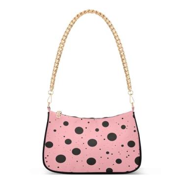 Imagem de CEBUGI Bolsa tiracolo feminina bolsa de ombro preta bolsa clutch elegante com alça de corrente