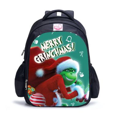 Imagem de Mochila escolar Feliz Natal para crianças com design de anime