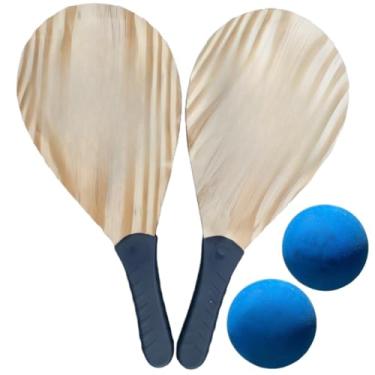 Imagem de Raqueta de madeira beach 2 bola de resistência