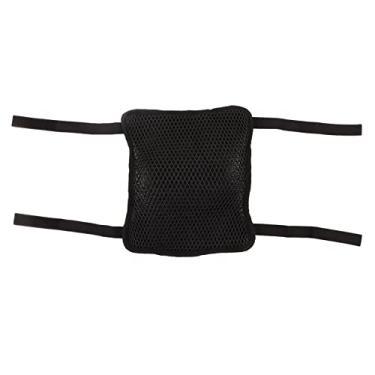 Imagem de Capa de almofada para assento de motocicleta, malha respirável, antiderrapante, absorção de choque, alívio de pressão para motos, preto, 34x29cm (Camada única)
