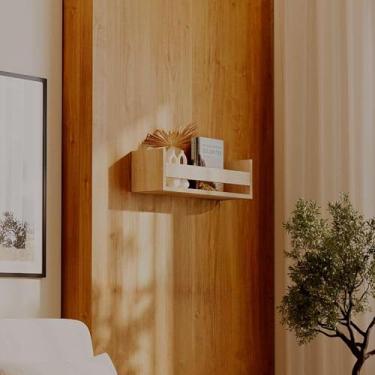 Imagem de Prateleira Porta Objeto Carvalho 60 x 12cm Suporte Invisivel