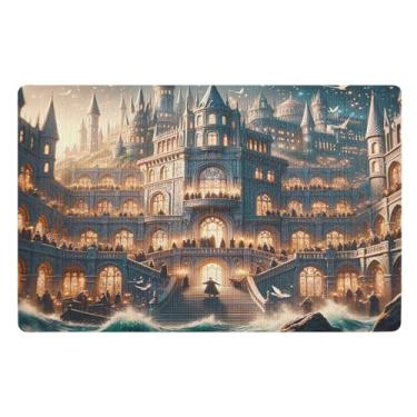 Imagem de Joisal Magical Academy Tapete de porta engraçado absorvente bem-vindo, mini tapete 81 x 50 cm