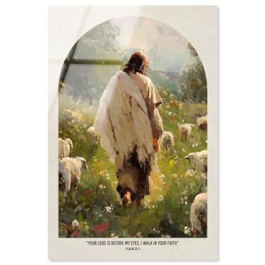 Imagem de Your Steadfast Love Impressão acrílica Jesus Wall Art por Art Remedy, Pronto para pendurar, 25 x 38 cm