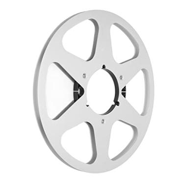 Imagem de Cryfokt Carretel de Alumínio Durável de 10 Polegadas para Decks de Fita, Furos de Resistência Flexível, Carretel de Substituição Perfeito para Gravação (Prata)