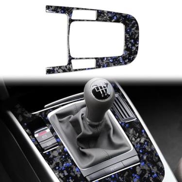 Imagem de SZMWL Acabamento do painel de alavanca de câmbio de marchas de fibra de carbono genuíno para Audi A5 S5 RS5 2009-2012 (Tipo-B)