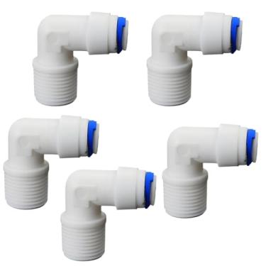 Imagem de Adaptador de conexão rápida de rosca macho para tubo de 1/10.2 cm, encaixe de tubo de plástico push-fit para sistemas de filtro de água de osmose reversa RO, dispensadores de bebidas, purificadores de