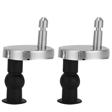 Imagem de Luqeeg Parafusos Do Assento Do Vaso Sanitário Dobradiças Parafuso Expansão De Borracha Top Porcas Fixações Para Assento De Lavatório Quebrado - Borracha Preta/ABS/Aço Inoxidável 3x1.8in 8pcs Conjunto