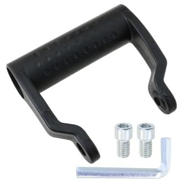 Imagem de Heyous Cabo de esmerilhadeira angular de plástico preto com parafuso e chave inglesa rosca para carpintaria máquina de polimento auxiliar lixadeira lateral ferramenta manual espaçamento do orifício de