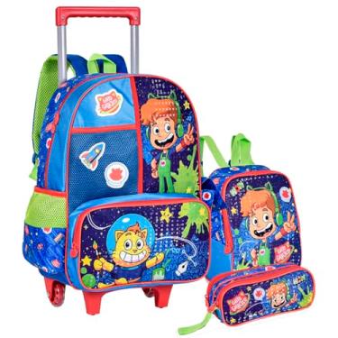 Imagem de Kit Mochila Infantil Escolar do Youtuber Gato Galáctico