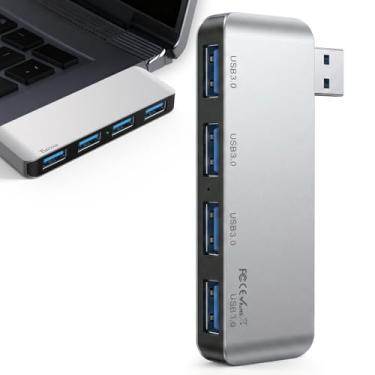 Imagem de Hub USB 3.0, divisor USB A de 4 portas, expansor USB ultrafino para mouse, teclado, pen drive, disco U, impressora compatível com laptop, PC desktop (R)