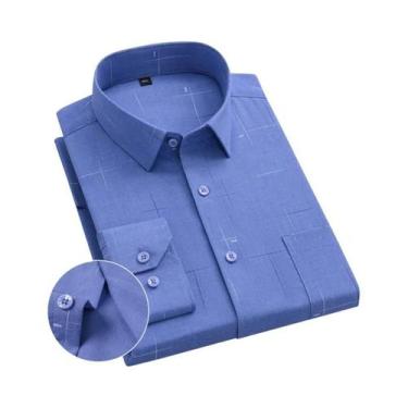 Imagem de Camisas De Manga Longa Masculinas De Moda Casual Em Tecido De Bambu Co