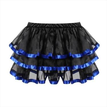 Imagem de Mini Saia Plissada Babados Fantasia Corset Tutu Festa Dança - Modas Fa