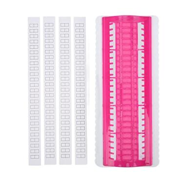 Imagem de Organizador de fio com 50 posições, organizador de linha de ponto cruz de plástico ABS premium com 4 papéis substituíveis para amantes de costura de bordado, mães artesãs (Rosa Vermelha)