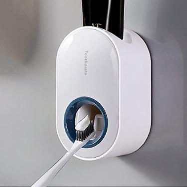 Imagem de Dispenser de pasta dentes Espremedor automático para e adultos parede banheiro Fácil instalar ABS contador casa escritório hotel família