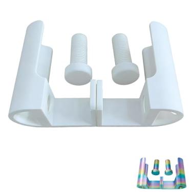 Imagem de Suporte de tela de pintura de diamante – 1 par de suporte de rolo de rolagem fixo com grampos de mesa ajustáveis para projetos de arte de diamante (branco)