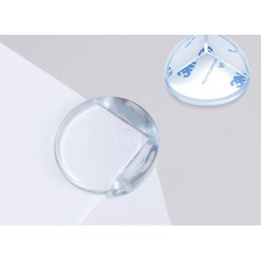 Imagem de 1 peça capa de proteção de borda de canto de mesa macia transparente canto canto criança bebê segurança silicone ferramenta casa (transparente, redondo)