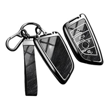 Imagem de Capa de chave de carro de couro de liga de zinco compatível com BMW F20 G20 G30 X1 X3 X4 X5 G05 X6 X7 G11 F15 F16 G01 G02 F48 Acessórios para automóveis((A4) rhombus 3)
