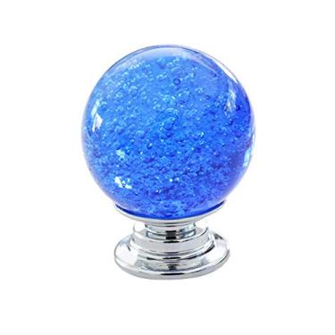 Imagem de Puxador de Porta Gaveta Puxadores Móveis Cristal Vidro Base Alumínio Hardware Armário Bonito Fácil Instalar Auxiliar Melhoria Residencial Fashion para