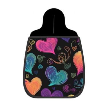 Imagem de Lixeira De Carro Organizador Lixinhocar Corações Coloridos Neons