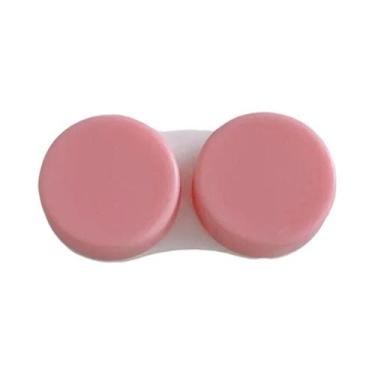 Imagem de Caixa De Lentes De Contato Dupla Lisa E Fosca Em Cor Sólida, Caixa De 