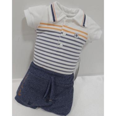 Imagem de Conjunto Body + Bermuda Luxo Bebê Menino Verão Paraiso 13885-Masculino