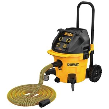 Imagem de Aspirador de Pó 37,8L com Sistema AirLock e Limpeza Automática do Filtro, 110V, DEWALT DWV01510, Amarelo  