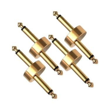 Imagem de Conectores De Pedal De Guitarra 1/4, Plugues De 6,35mm, Adaptador De P