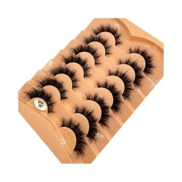 Imagem de Cílios Postiços De Visom Sintético Com Efeito Natural E Volumoso, 7 Pa