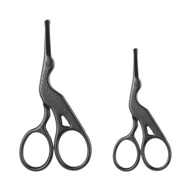 Imagem de Tesoura Profissional De Aço Inoxidável Para Aparar Pelos Faciais, Bigo