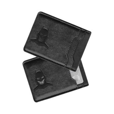 Imagem de Carteira Fina De Couro Para Cartões Com Máscara De Super-Herói Para Pa