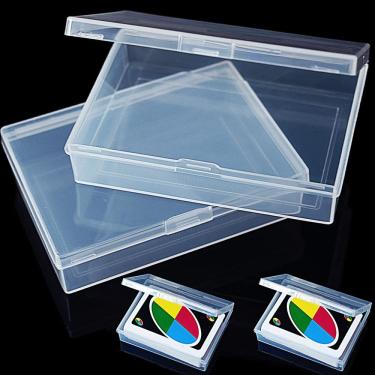 Imagem de Estojo de cartas de baralho, caixas de plástico, suporte para cartas de jogo x2