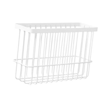 Imagem de Generic Cesto suspenso para máquina de lavar roupa, suporte lateral de metal, organizador para lavadora e secadora, ideal para banheiro e casa.