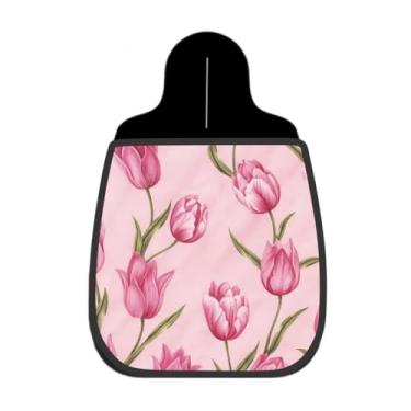 Imagem de Lixeira De Carro Organizador Lixinhocar Tulipas Rosa Fundo Claro