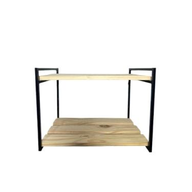 Imagem de Suporte microondas forno air fryer impressora prateleira de parede nicho(Prateleira Madeira 60cm)