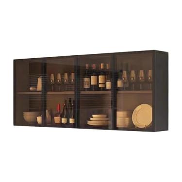 Imagem de Armário de cozinha multicamadas independente, armário de parede de porta de vidro, organizador de armazenamento de banheiro, aparador versátil para despensa de cozinha para salas de jantar comerciais