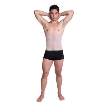 Imagem de Cinta Modeladora Abdominal Masculina Alta Compressão 8 Barbatanas Redu